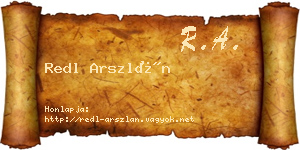Redl Arszlán névjegykártya